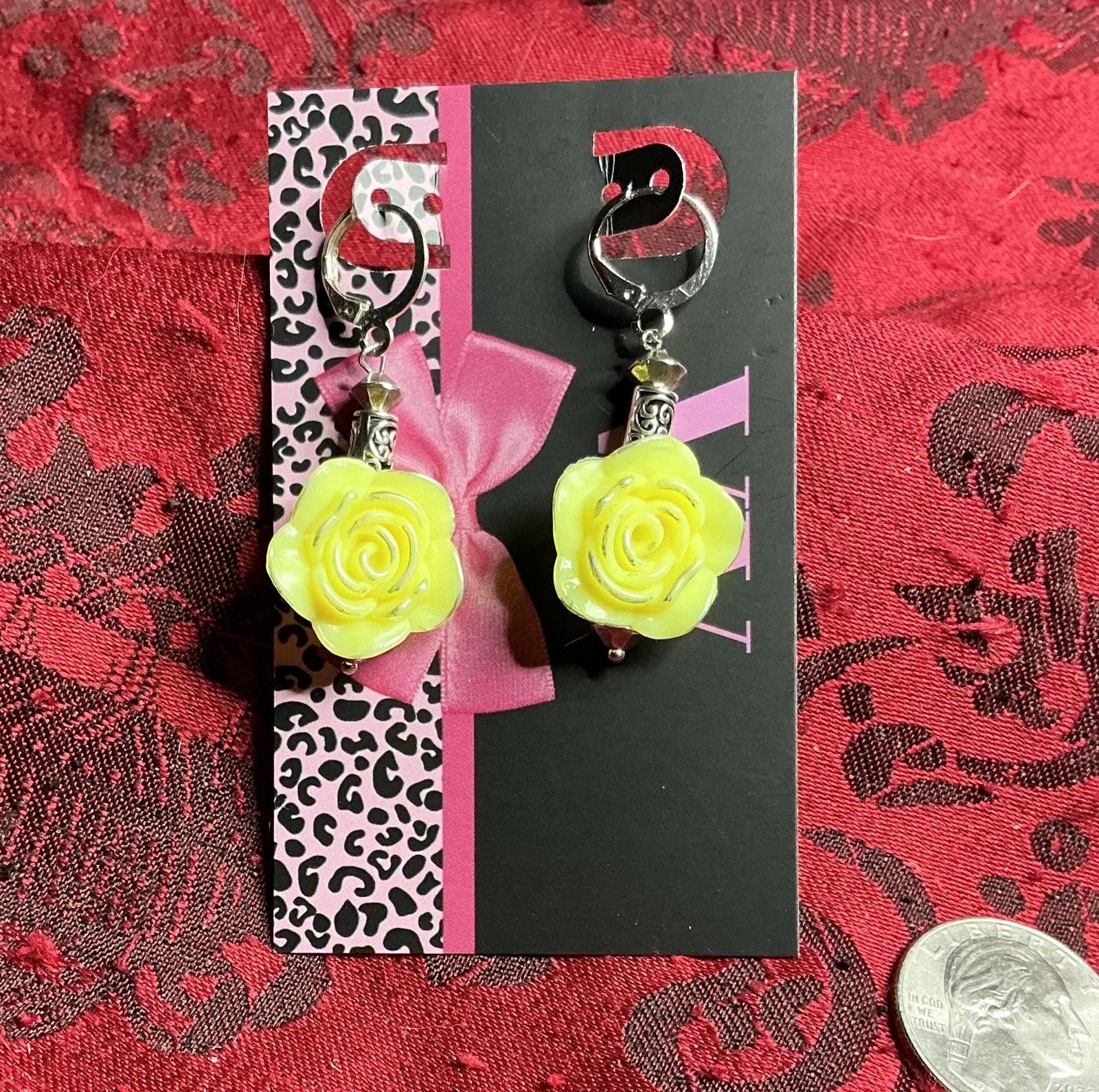 Yolk Yellow Rose Earrings