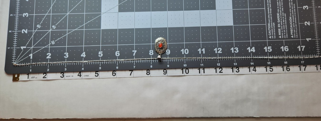 Carnelian Sterling Silver Necklace 20″
