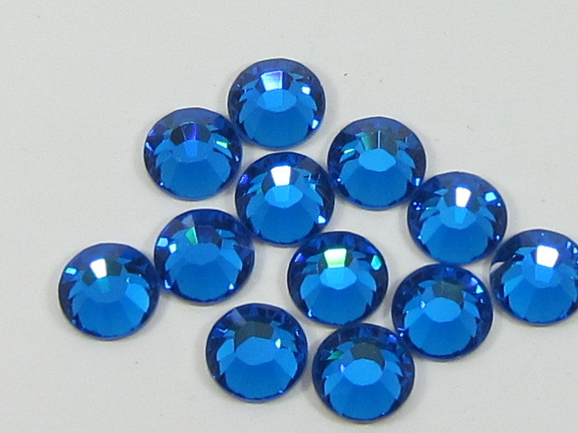 12ss CAPRI BLUE HOTFIX European Rhinestones 1gr.