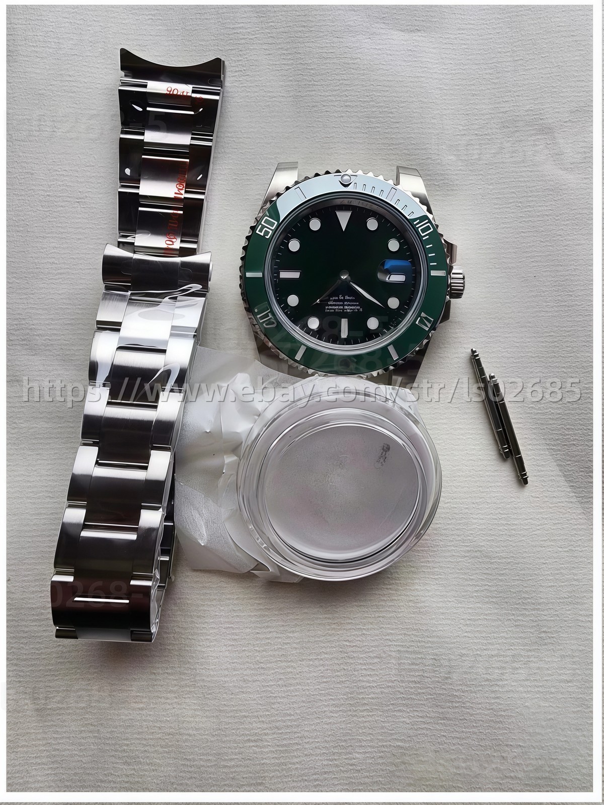 DIY 41MM SET for 3235 watch case + dial + hands + Stainless