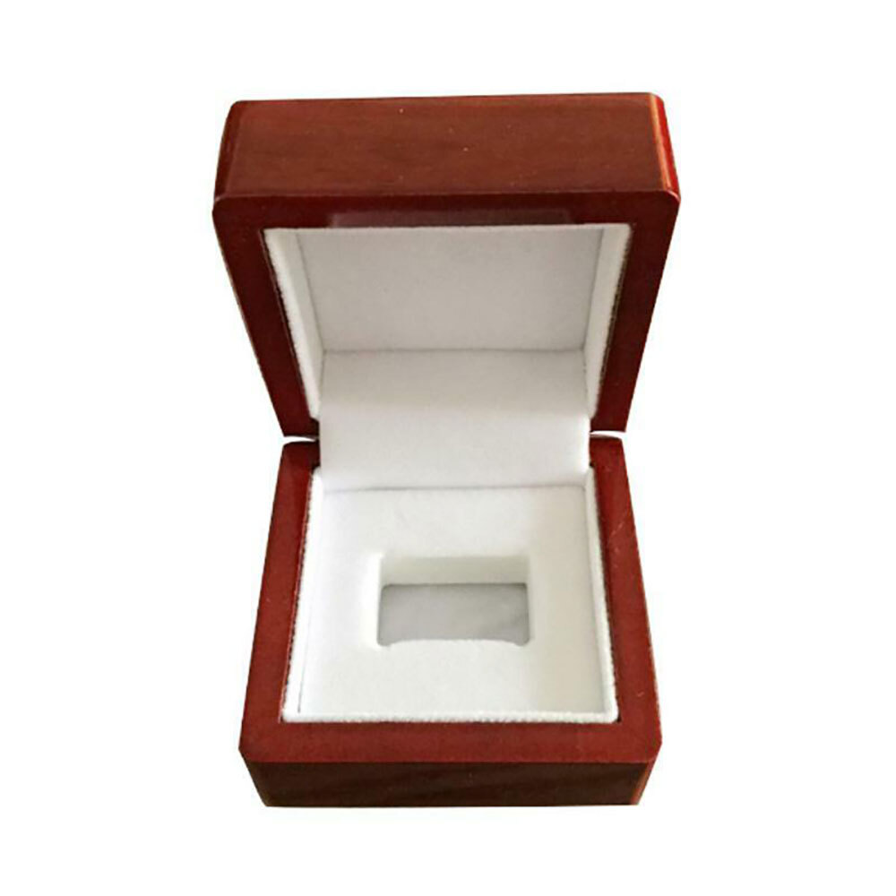Single Hole Championship Ring Display Collection Case Wood Box Storage 2PACK US