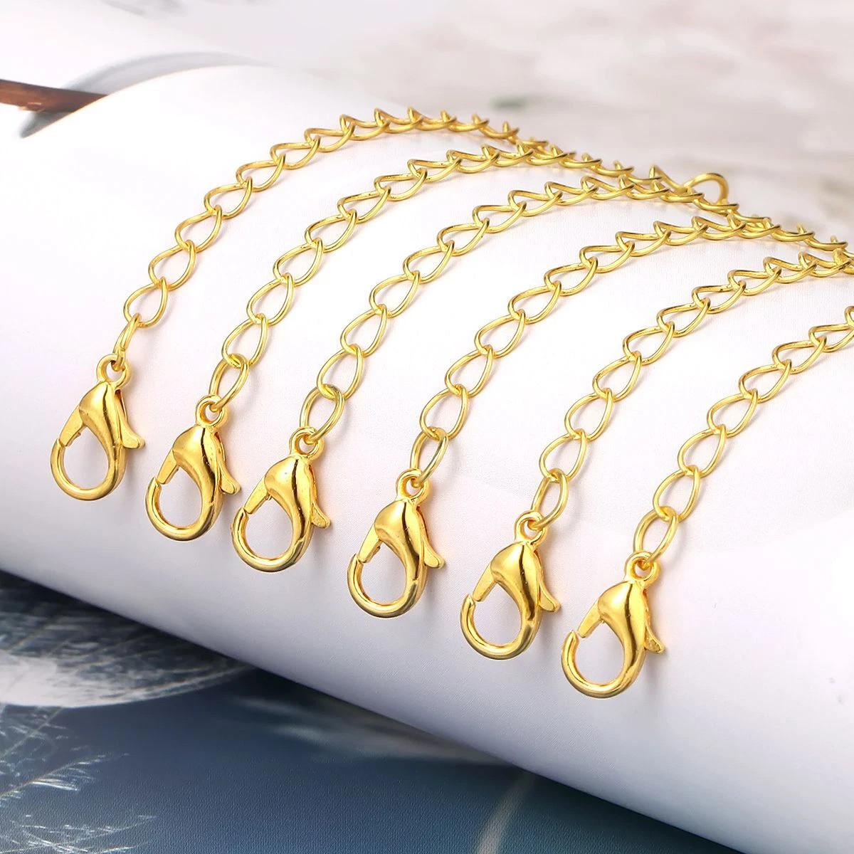 Necklace Extender 5/10Pcs Chain Extenders for Necklaces Bracelet, Gold & Silver