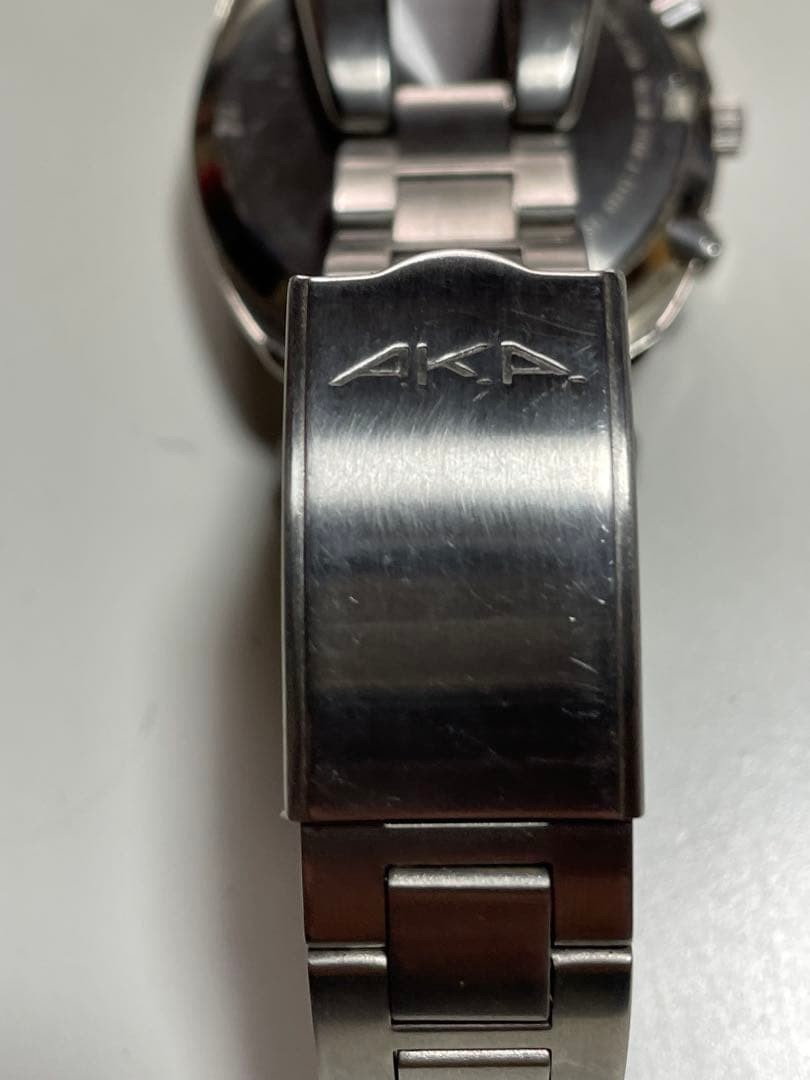 SEIKO ALBA AKA 10BAR Chronograph Working Confirmed 1/10-Second Yellow Quartz