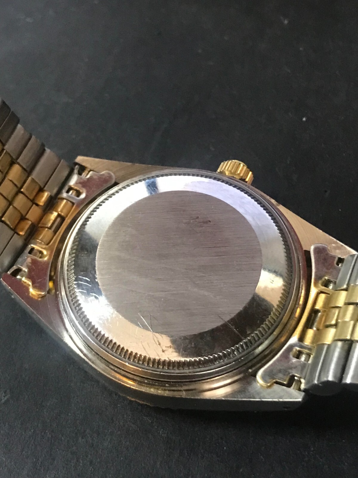 Ambassador 35mm 2 Tone Gold Dial President Date Quartz Men Watch, Run (Lot2342)