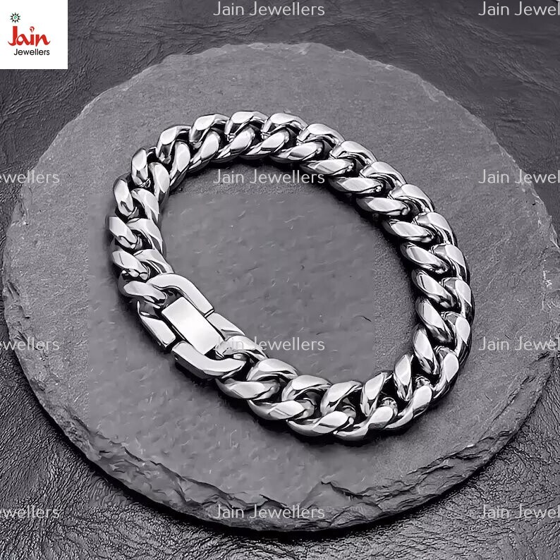 925 Sterling Silver Bracelet – Men’s Silver Band 3mm 5mm 7mm 9mm 11mm Wide