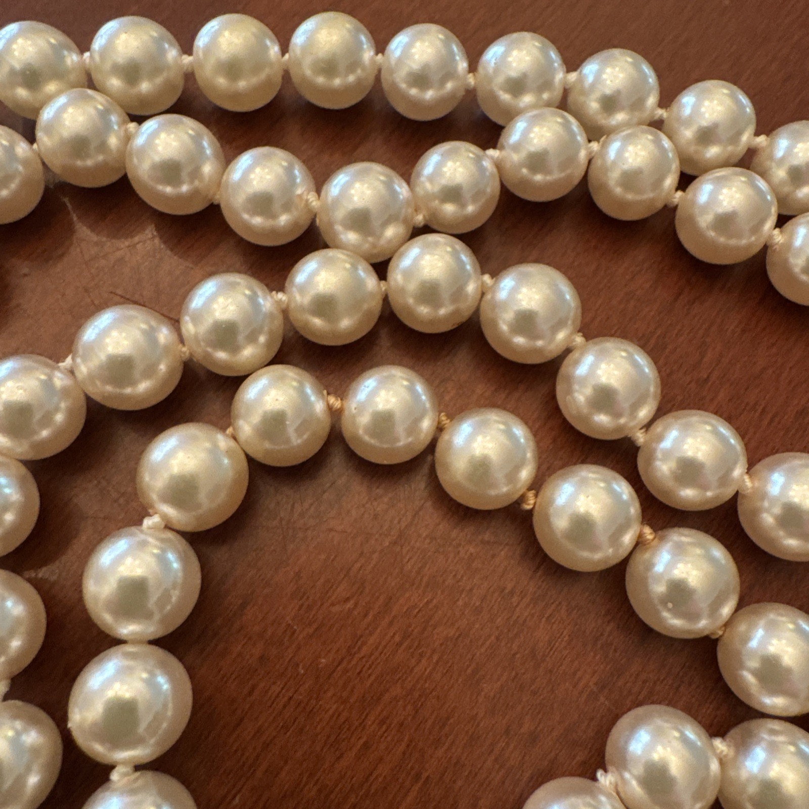 Vintage Pearl Classic Endless Extra Long 68” Layering Hand Knotted Necklace 341