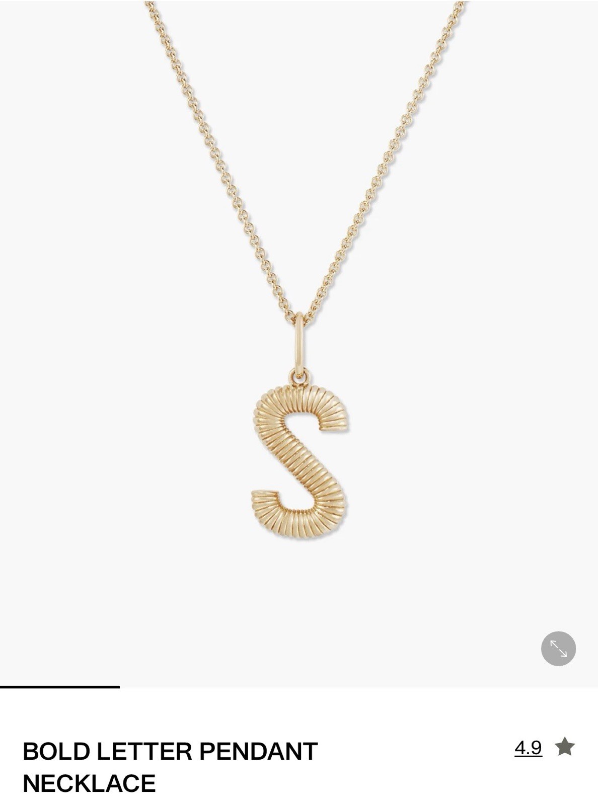 Mejuri 18k Gold Vermeil Bold Letter Pendant Necklace