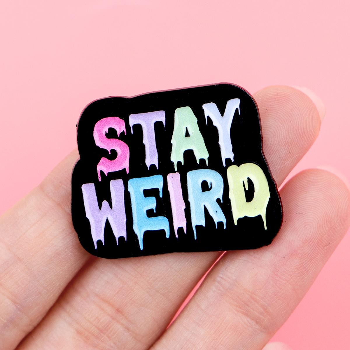 Funny ADHD Quote Enamel Pin Cartoon Cat Brooch Lapel Badge Gift Jewelry