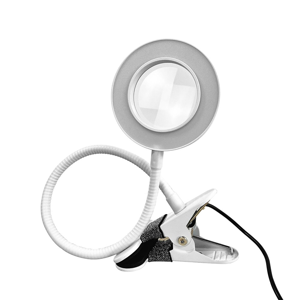 10X Magnifying Glass Desk Light Magnifier LED Lamp Reading Lamp With Base&Clamp