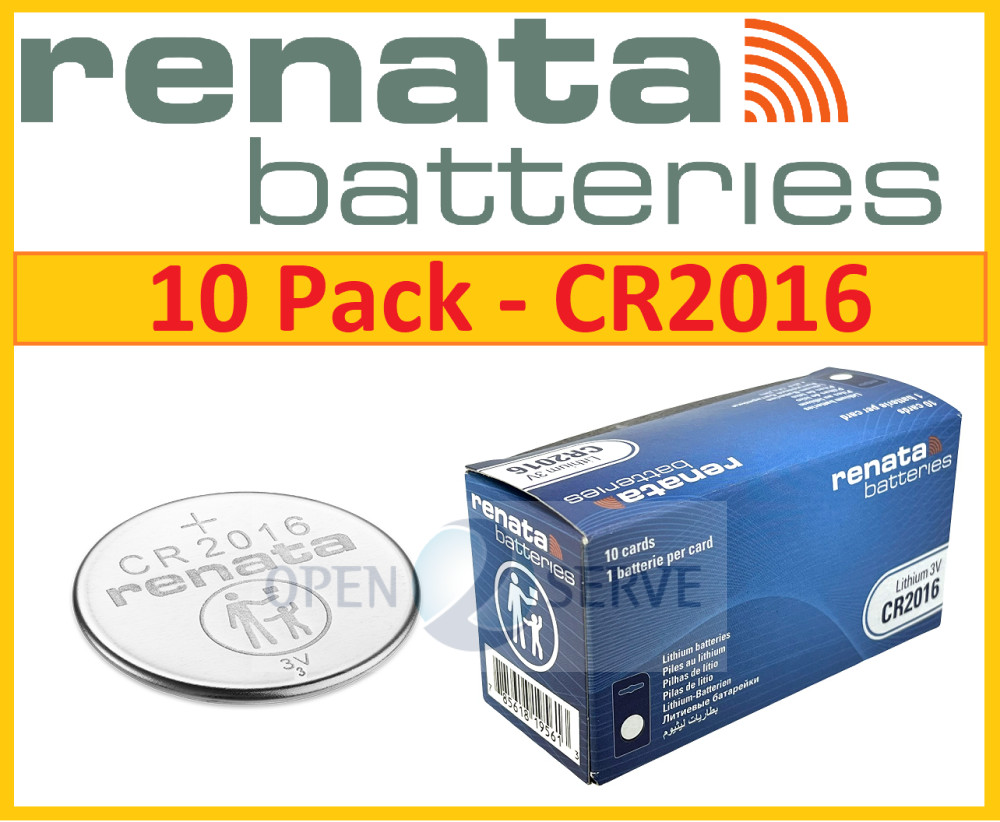 10x RENATA CR2016 3V Lithium Swiss Based Button Coin Cell Batteries Wholesale