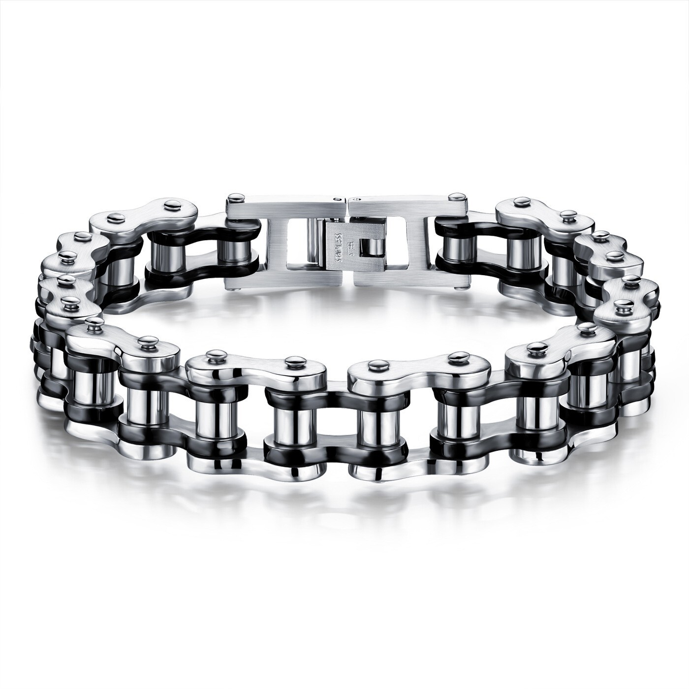 SOLID Stainless Steel Motorcycle Bike Chain Design Bracelet Men’s Jewelry Gifts