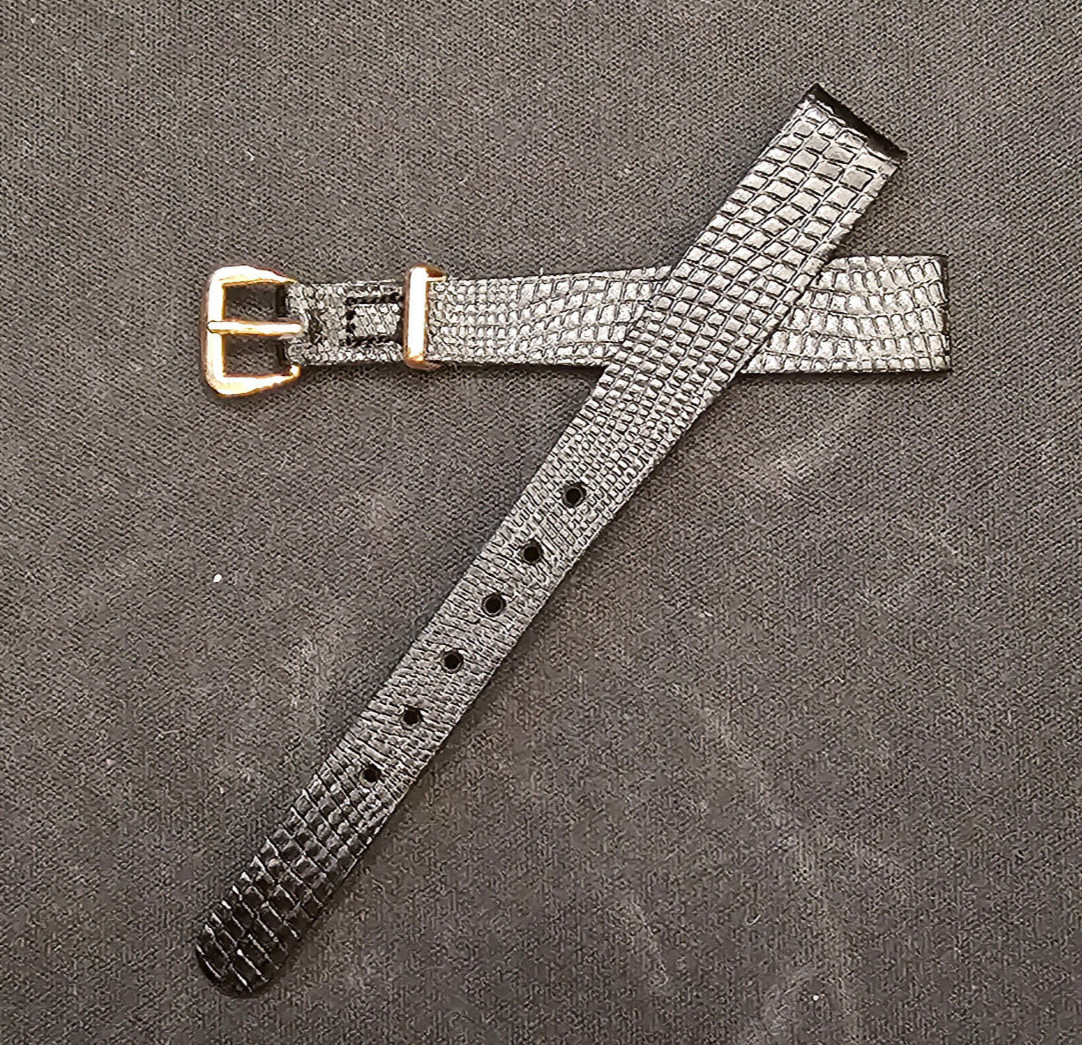 Watch Band Woman’s Genuine Leather Black 11 MM – NOS