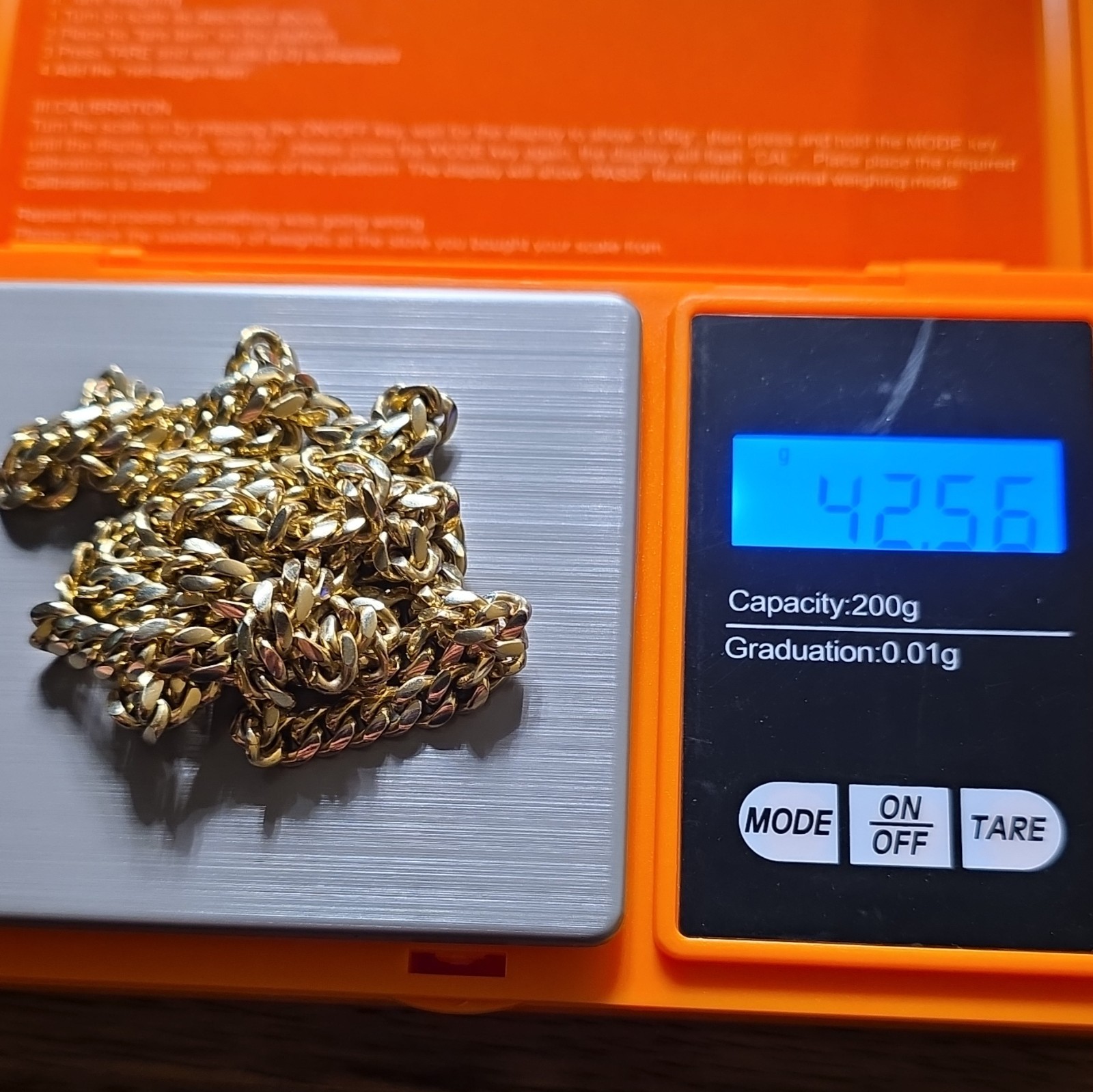 Solid 10k 24 inch Yellow Gold Miami Cuban Link With Box lock 42.56 Grams