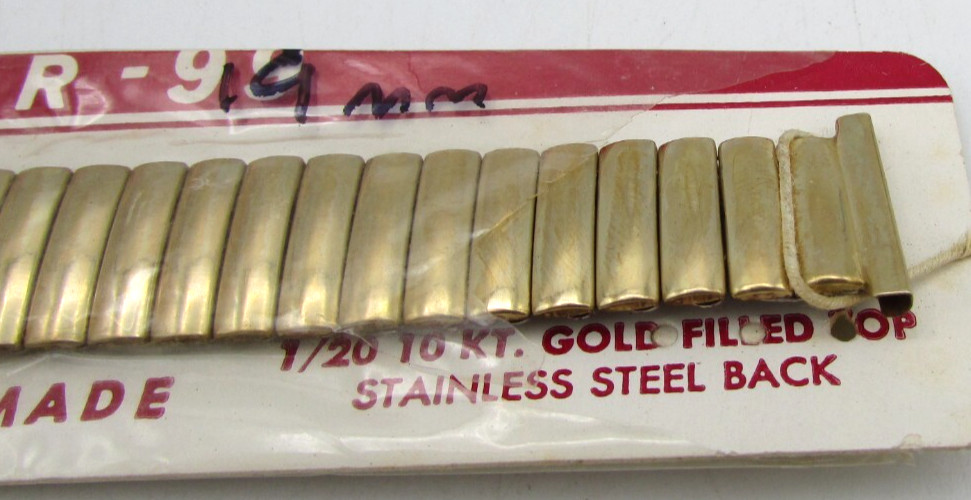 FOSTER-99 10K GOLD FILLED 19mm WRISTWATCH BAND PARTS OR REPAIR W66