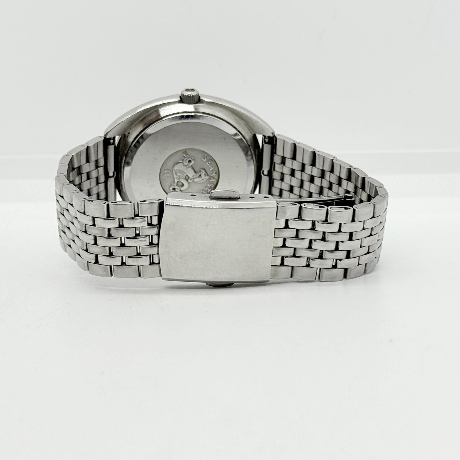 Junk working OMEGA Watch Seamaster Grey Silver Quartz 38.4mm Auth Rare Men’s #30