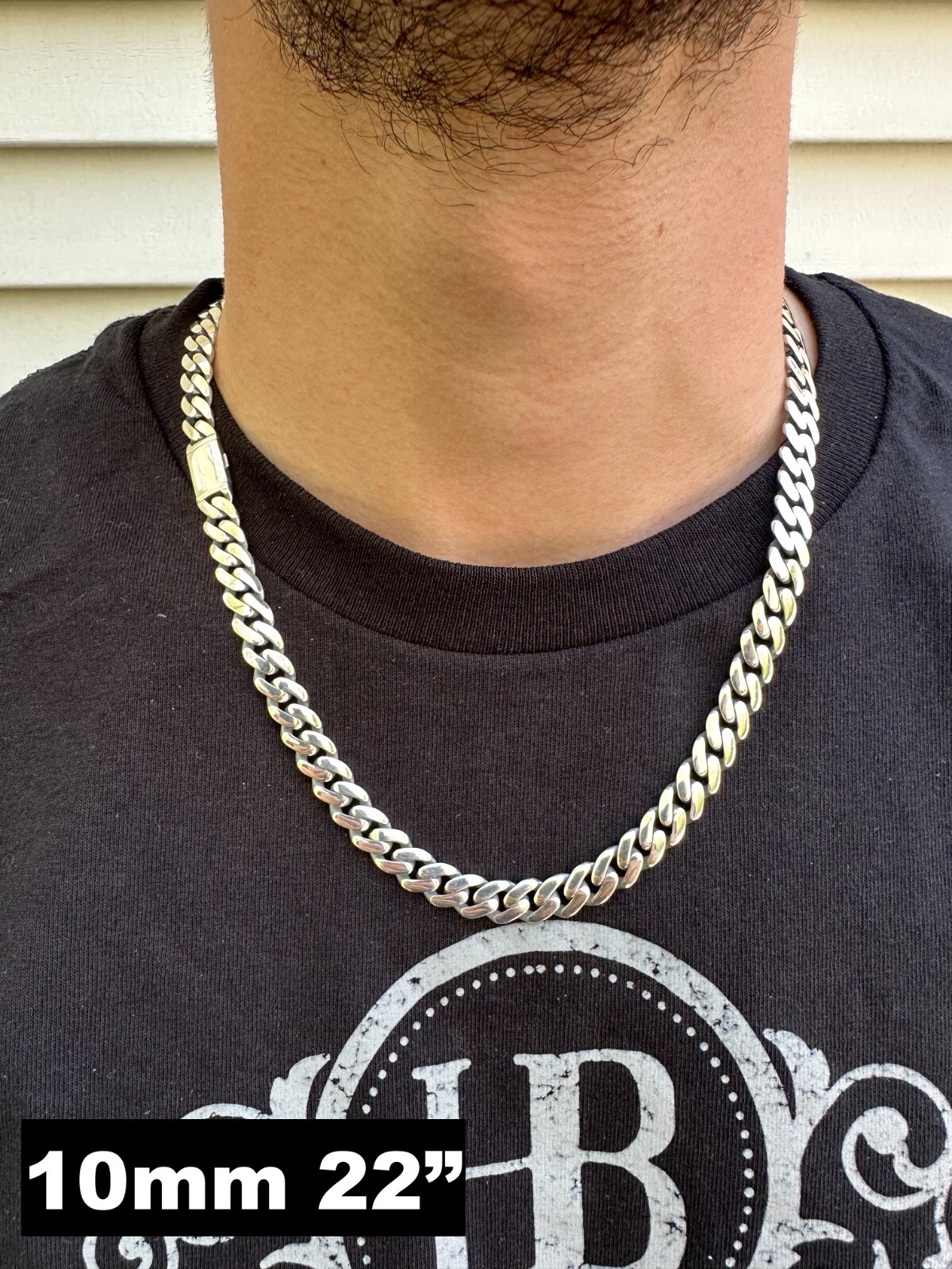 Miami Cuban Link Chain Necklace / Bracelet Real 925 Silver Sleek Clasp 6-12mm
