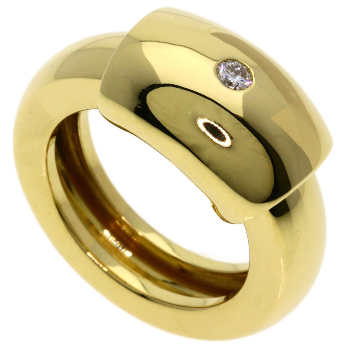 PIAGET Dancer 1P Diamond #53 Ring K18 Yellow Gold Ladies [Used]