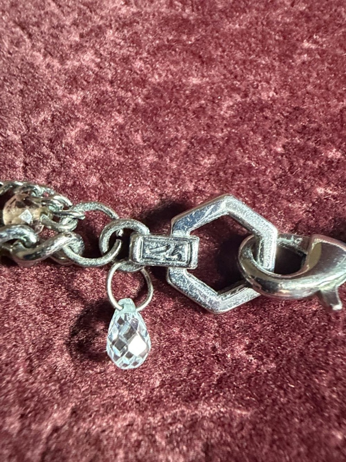 Simply Vera Wang Multi-Strand Gray and Pink Knot Pendant Necklace