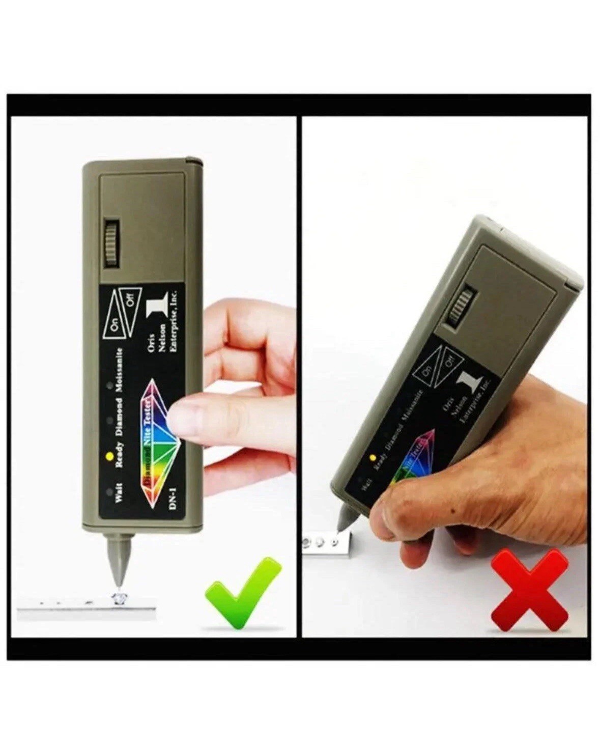 Diamond Nite Dual Tester Test For Diamonds &Moissanite DN-1 Made in USA