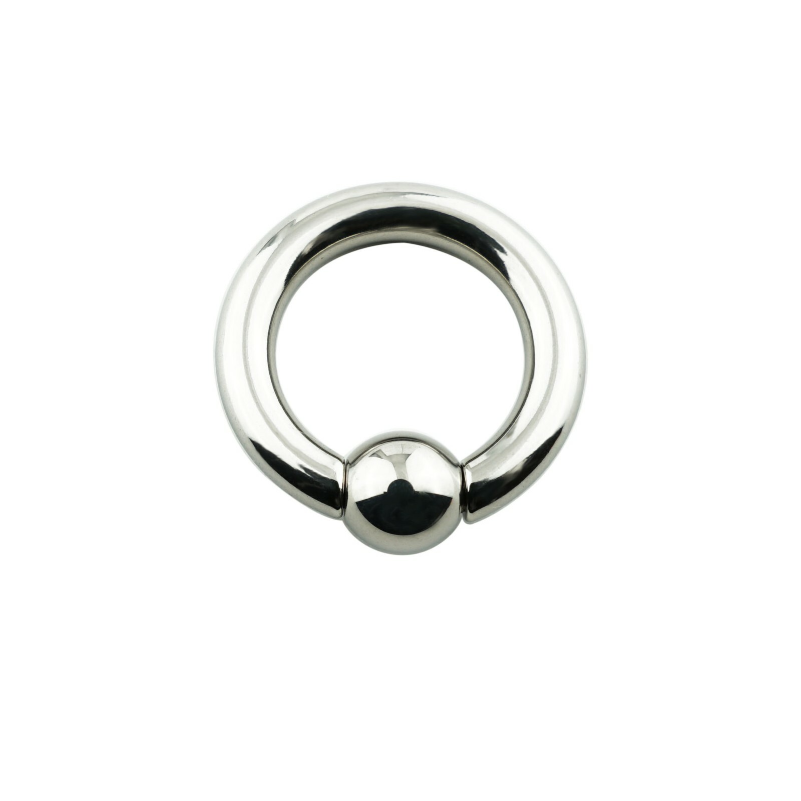 Big Size Stainless Steel Captive Bead Ring CBR Ear Tunnel Plug Gauge Piercing