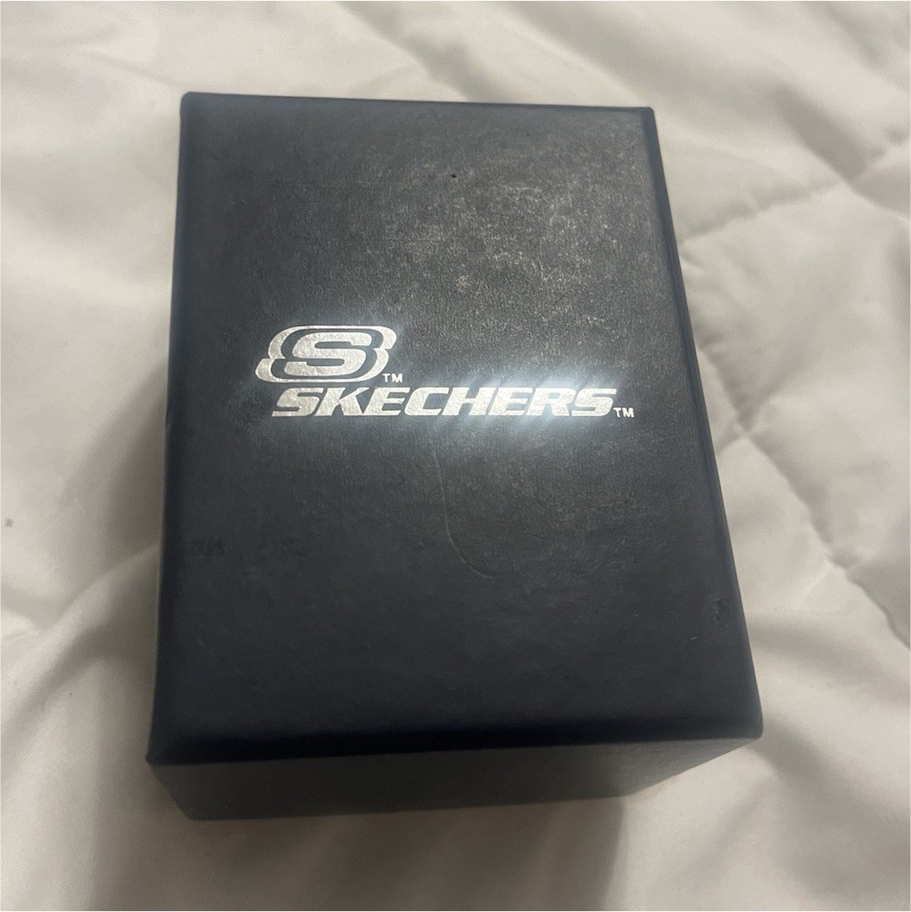 Skechers Black Analog Wristwatch Stick Indexes Round Dial With Original Box
