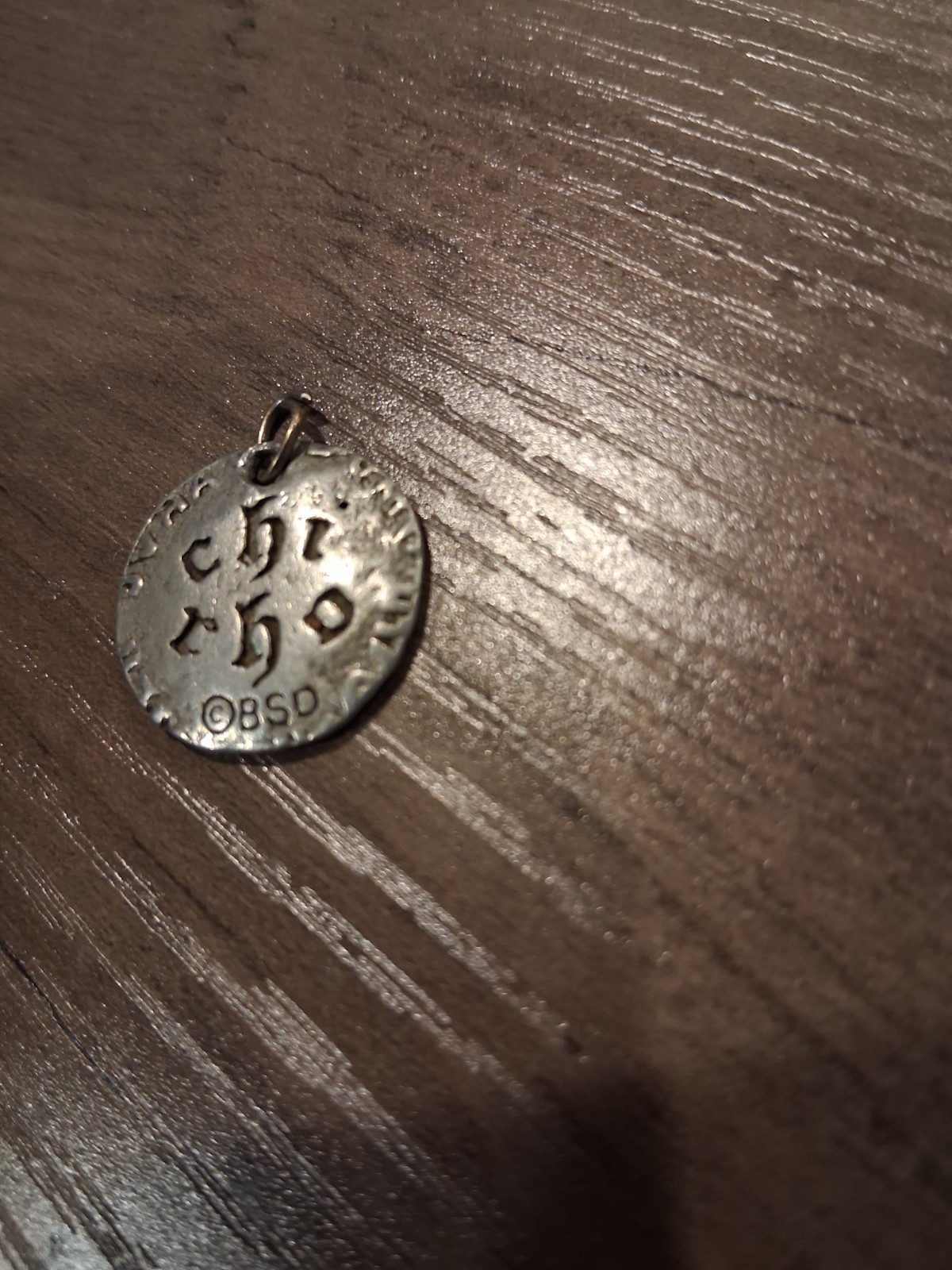 Artisan Blackbeard Smithy .999 Fine Silver Chi-Rho Pendant Medallion Hand Forged