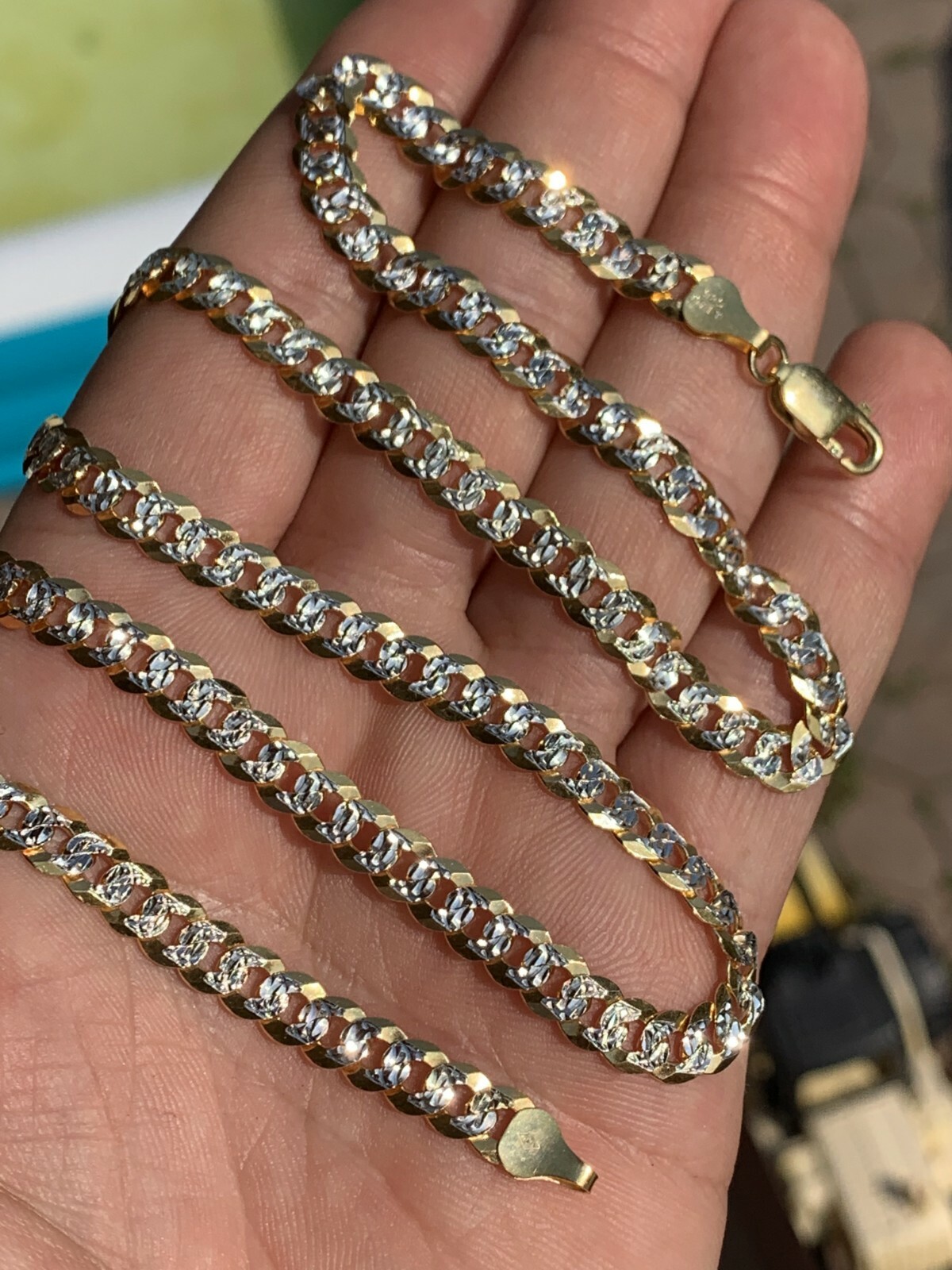 Cuban Link Chain Bracelet 14k Gold Plated Real Solid 925 Silver Necklace 5-11mm
