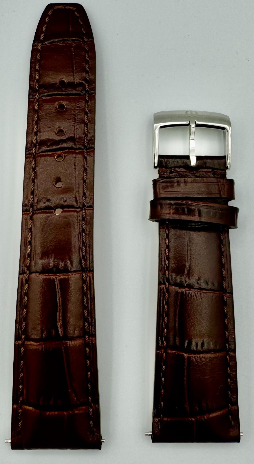 Original Baume & Mercier Brown 22mm Calf Leather Watch Band Strap Classima