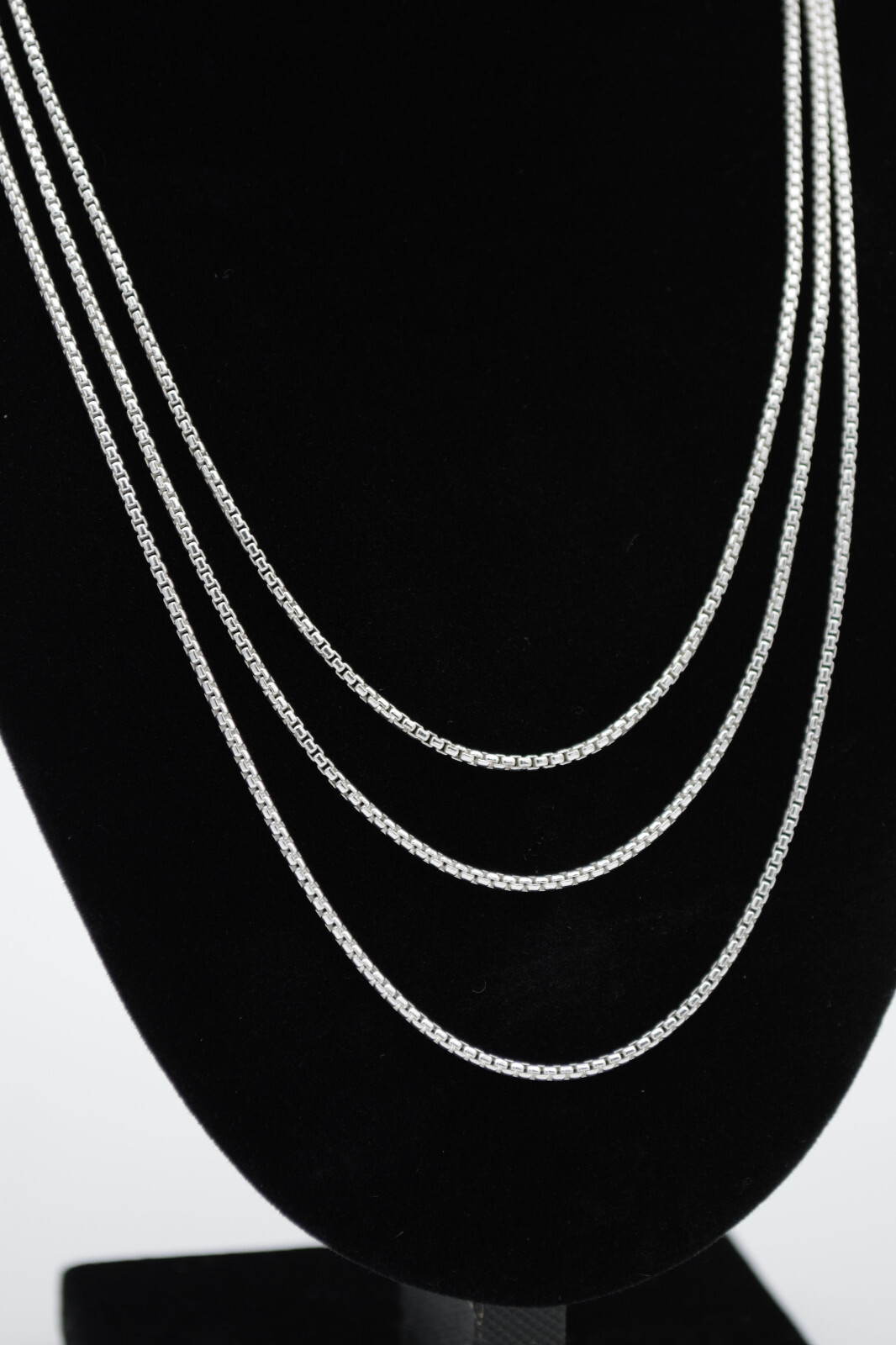 Italian Solid 925 Sterling Silver 1.5mm Round Box Chain Necklace 16, 18, 20 Inch
