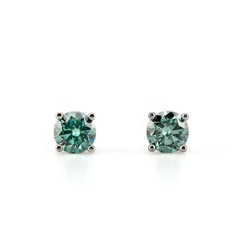 1ct-2ct D Color VVS1 Moissanite Stud Earrings Women Lady 925 Sterling Silver