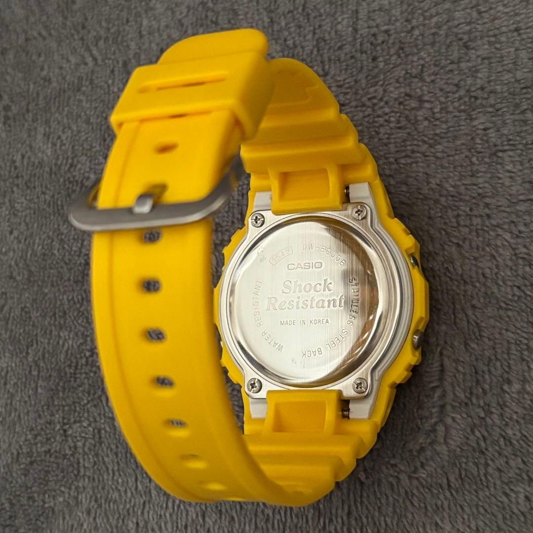 CASIO G-SHOCK DW-5600E Yellow LED Digital Watch Waterproof