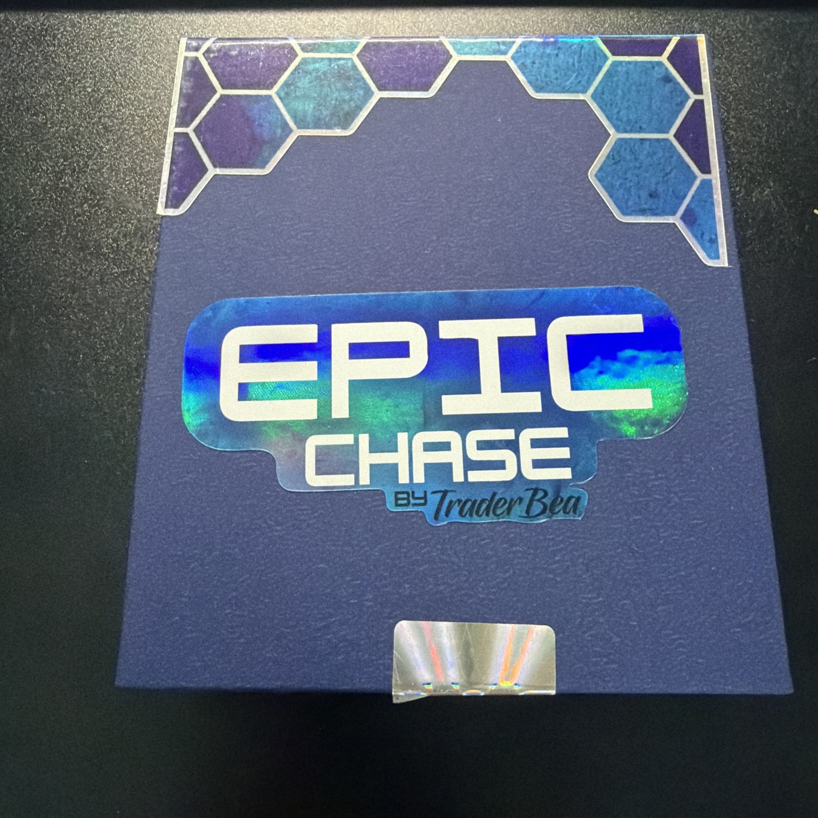 Trader Bea Epic Chase coin Box Paperboard Lined Foam Insert purple empty