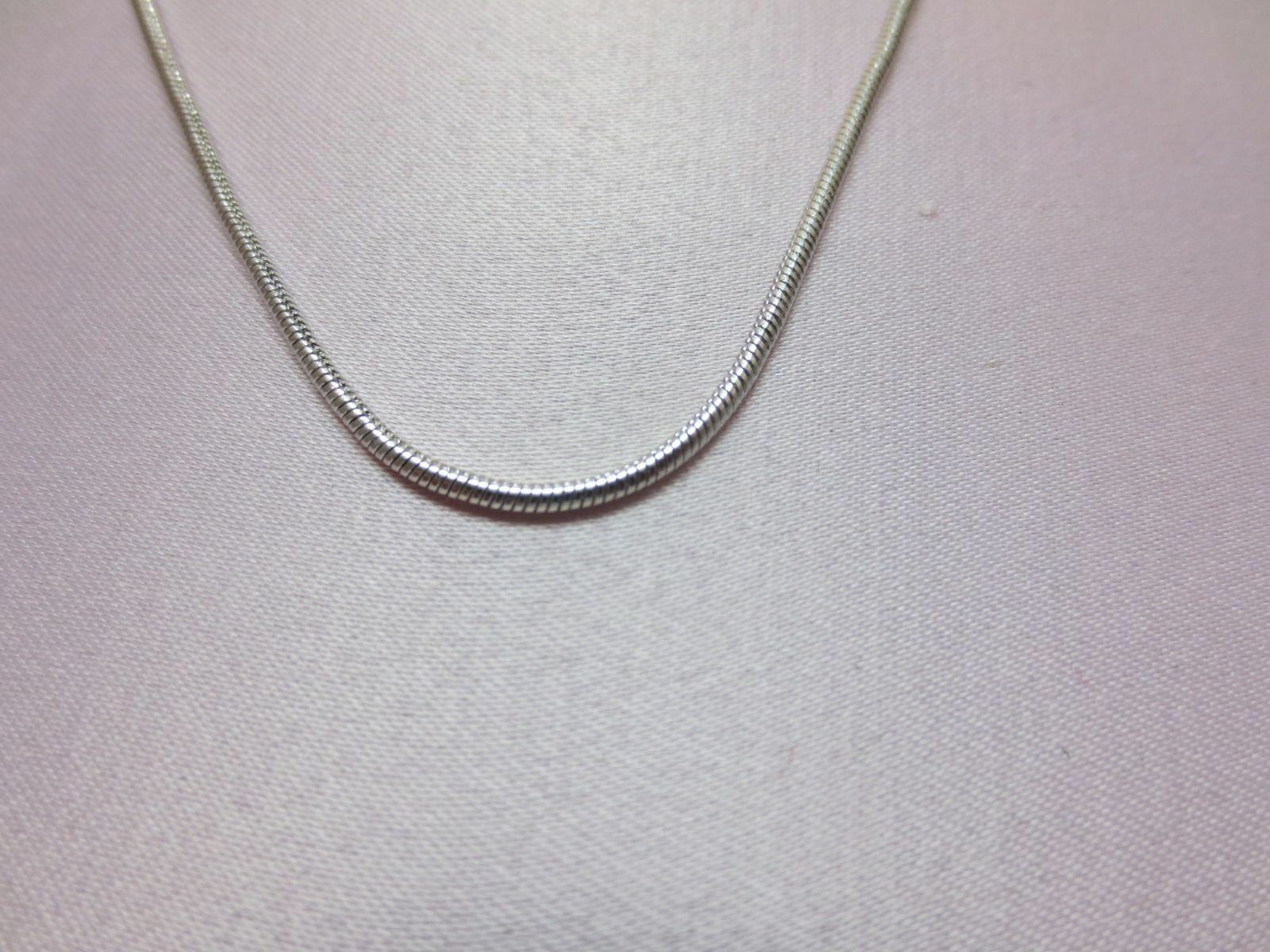 18 INCH 14 KT WHITE GOLD PLATED DESIGNER 1.6 MM SNAKE CHAIN NECKLACE-USA SELLER