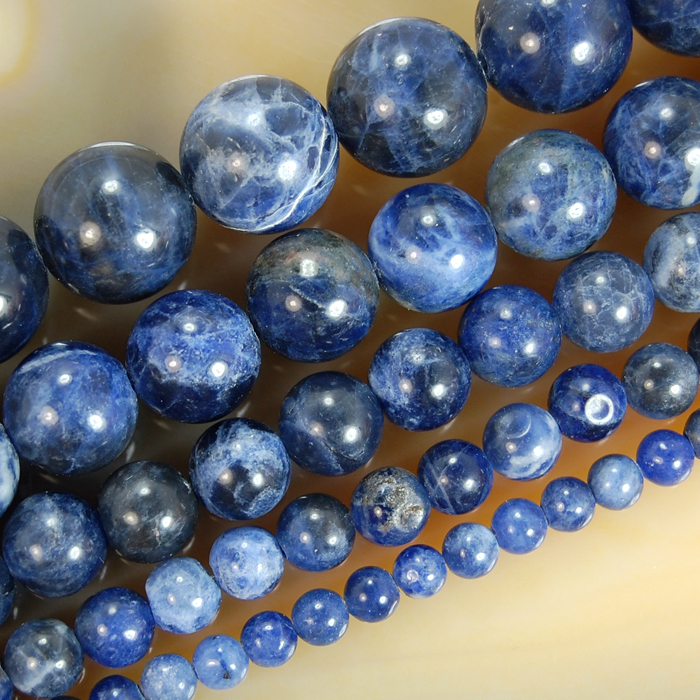 Natural Blue Sodalite Round Beads 15.5″ 4mm 6mm 8mm 10mm 12mm Pick Size