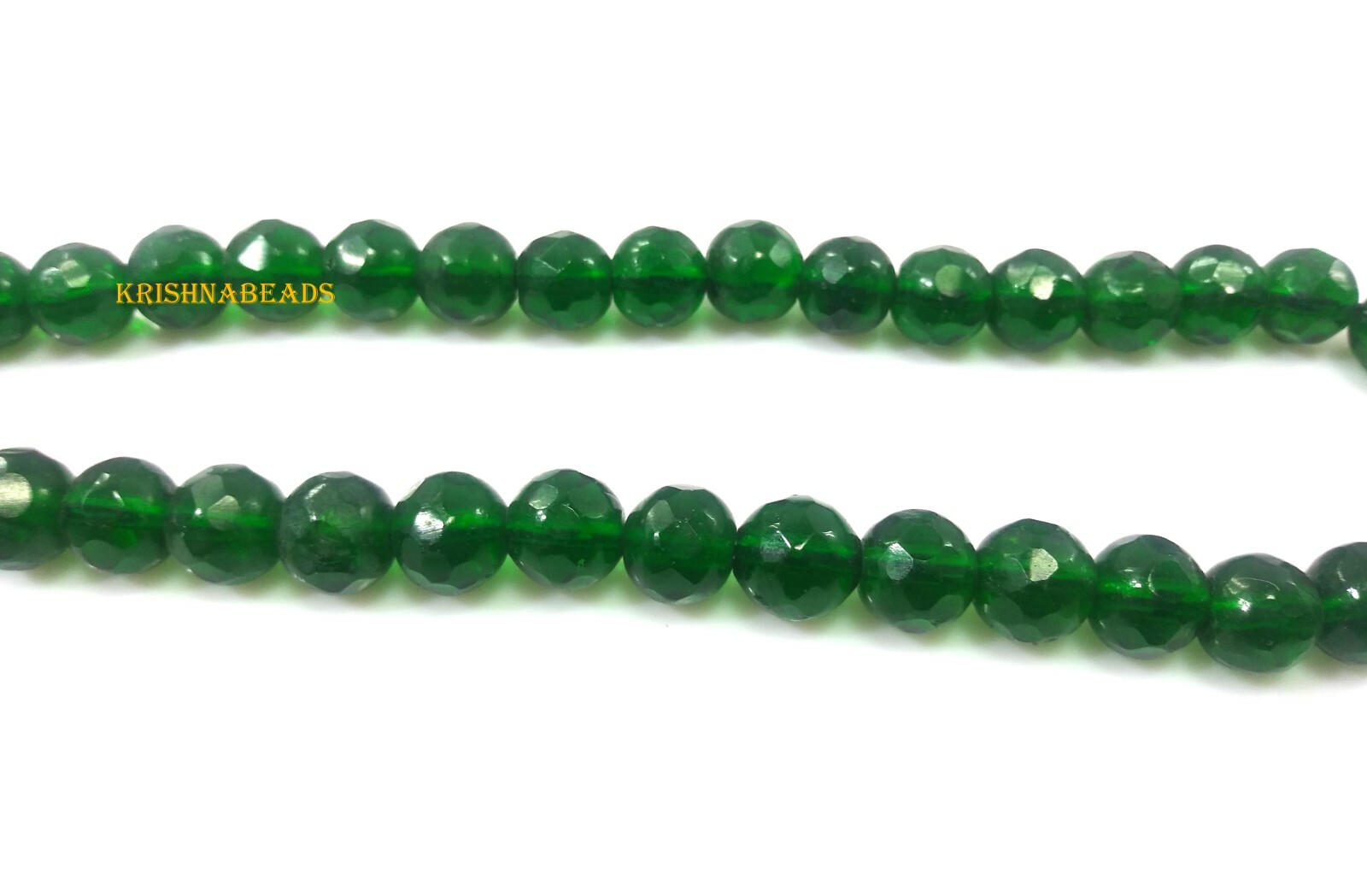 Chrome Diopside Color Round Faceted 9-10mm Gemstone Beads 13″Inch 1 Strand