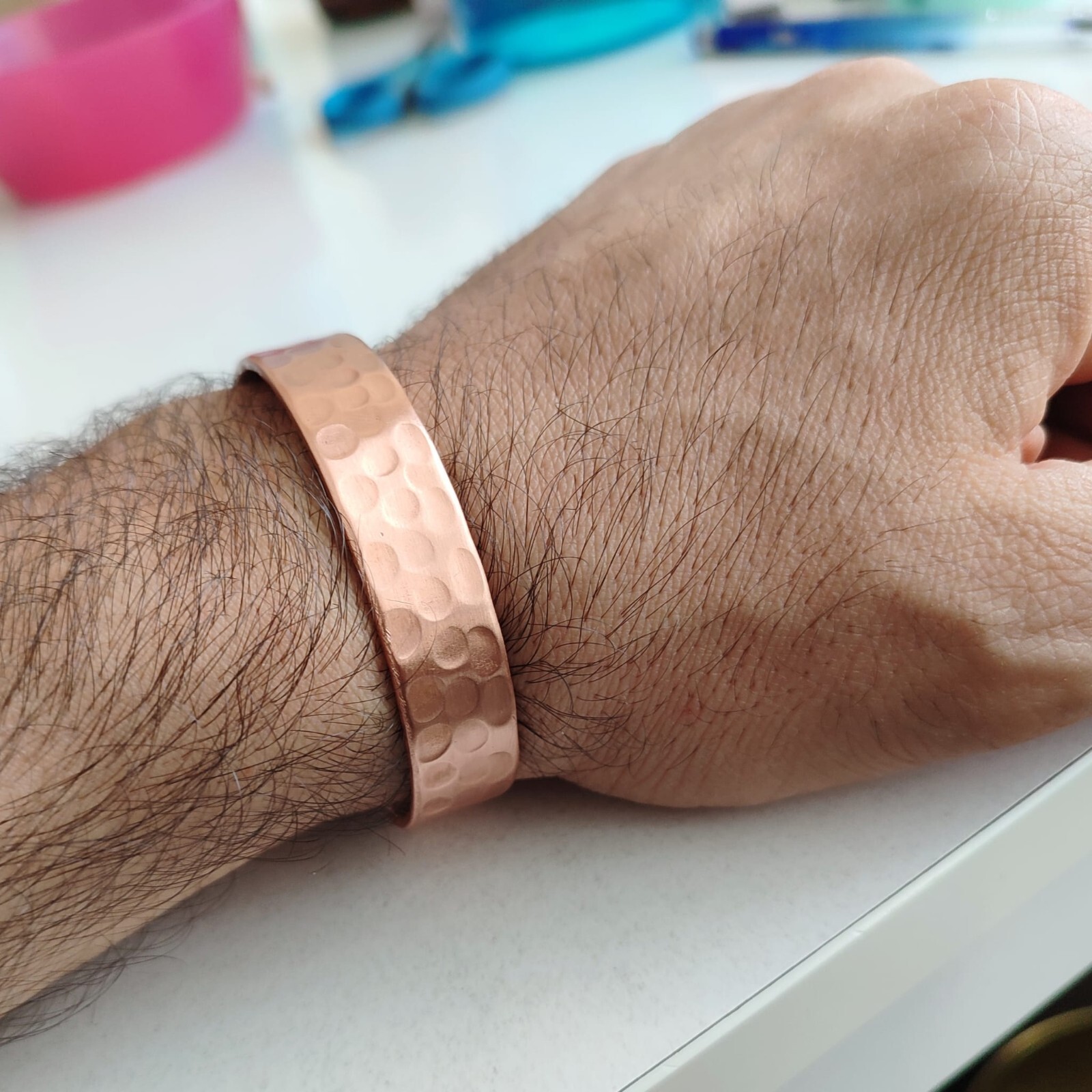 100% Pure Copper Bracelet Heavy Hand Made Healing Unisex Men Women 35gr 1.25oz