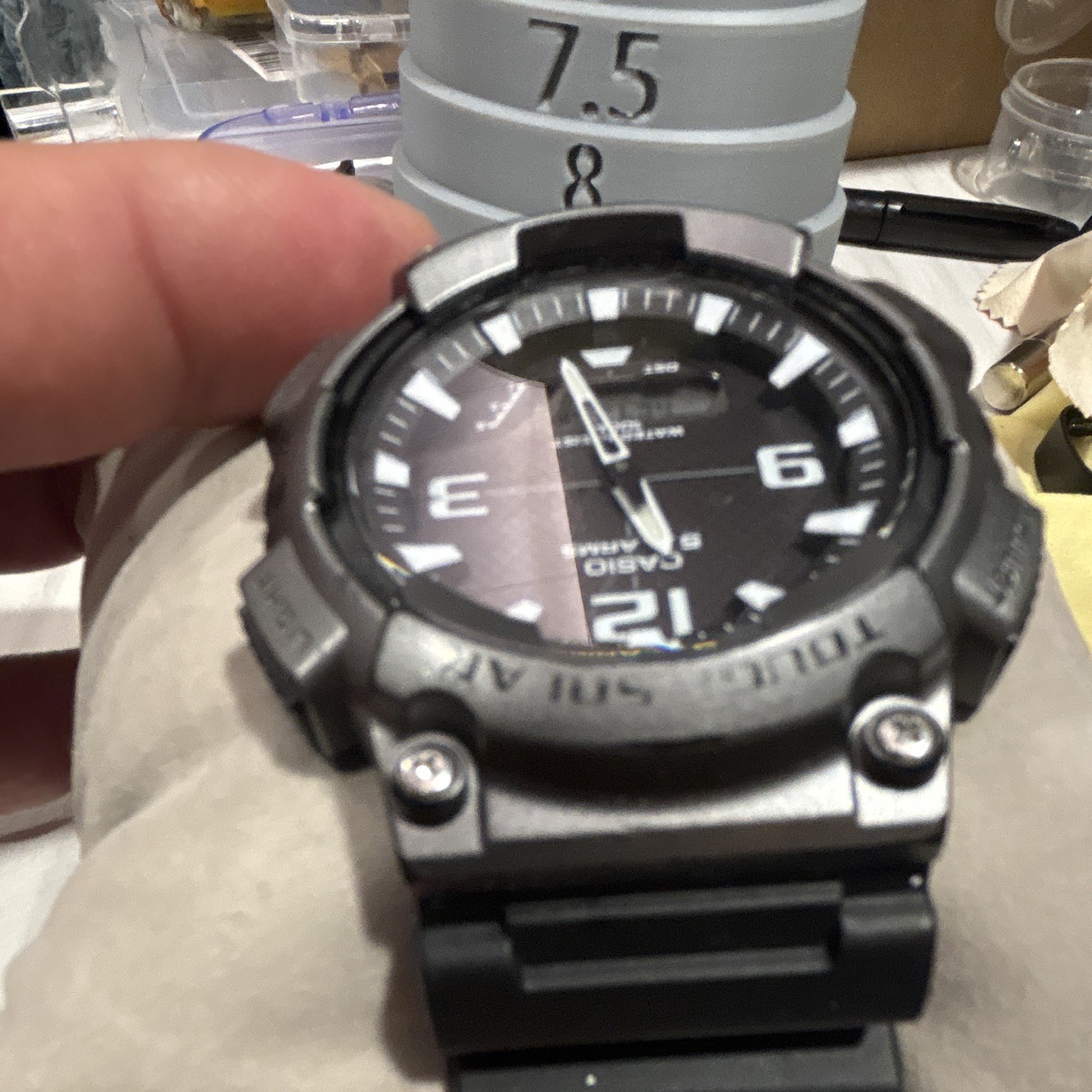 Casio G-Shock Analog-Digital Quartz 200m Black Resin Strap Shock Resistant