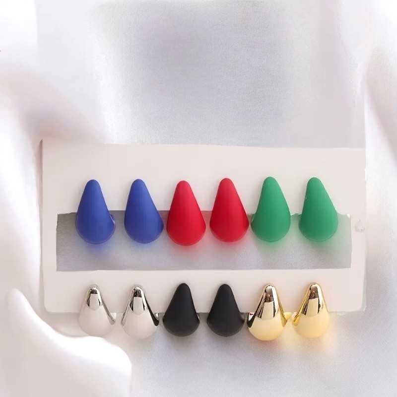 Teardrop Earrings Set 2Pcs Fashion Versatile Women’s Statement Jewelry
