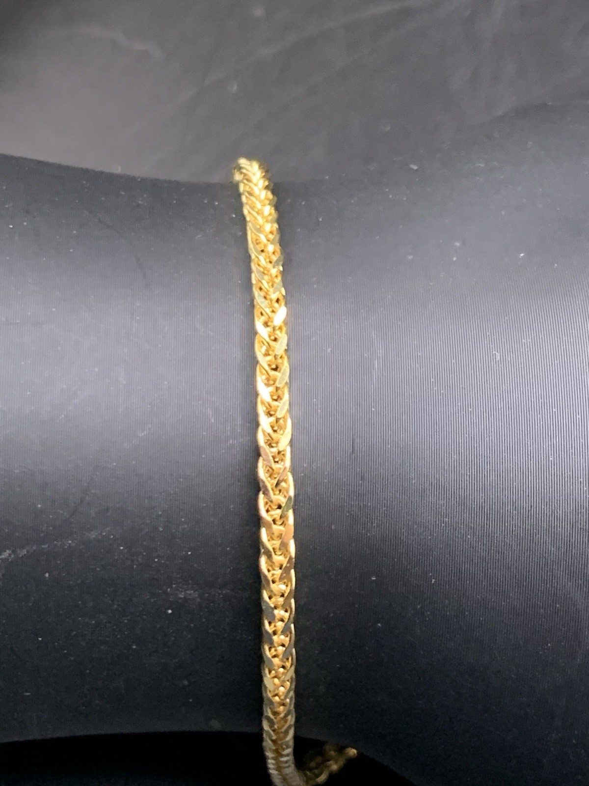 10k Yellow Gold Spiga Wheat Bracelet 7.5” 3mm