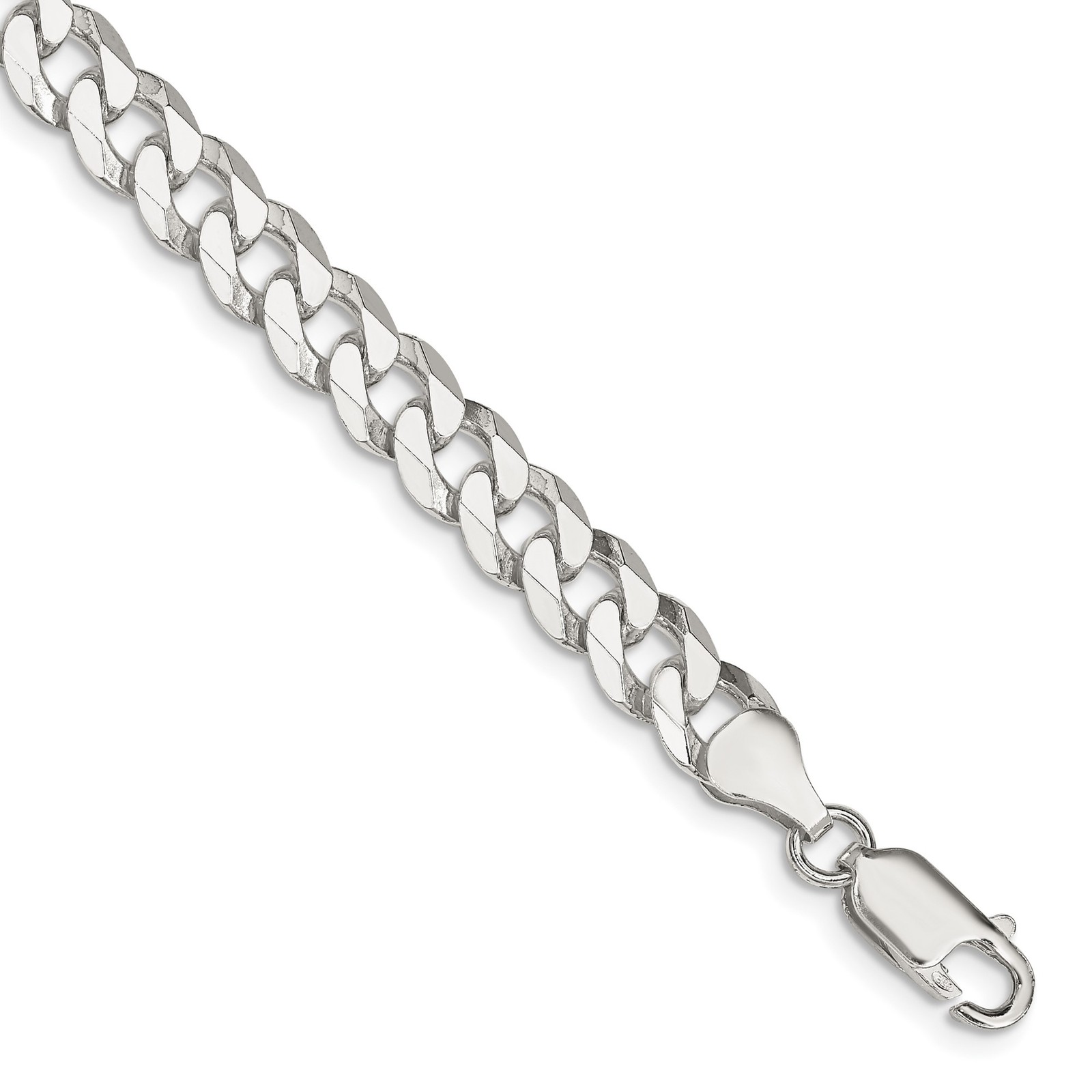 925 Sterling Silver 2.3-14mm Curb Chain Necklace 7-30 Inch Mens Womens