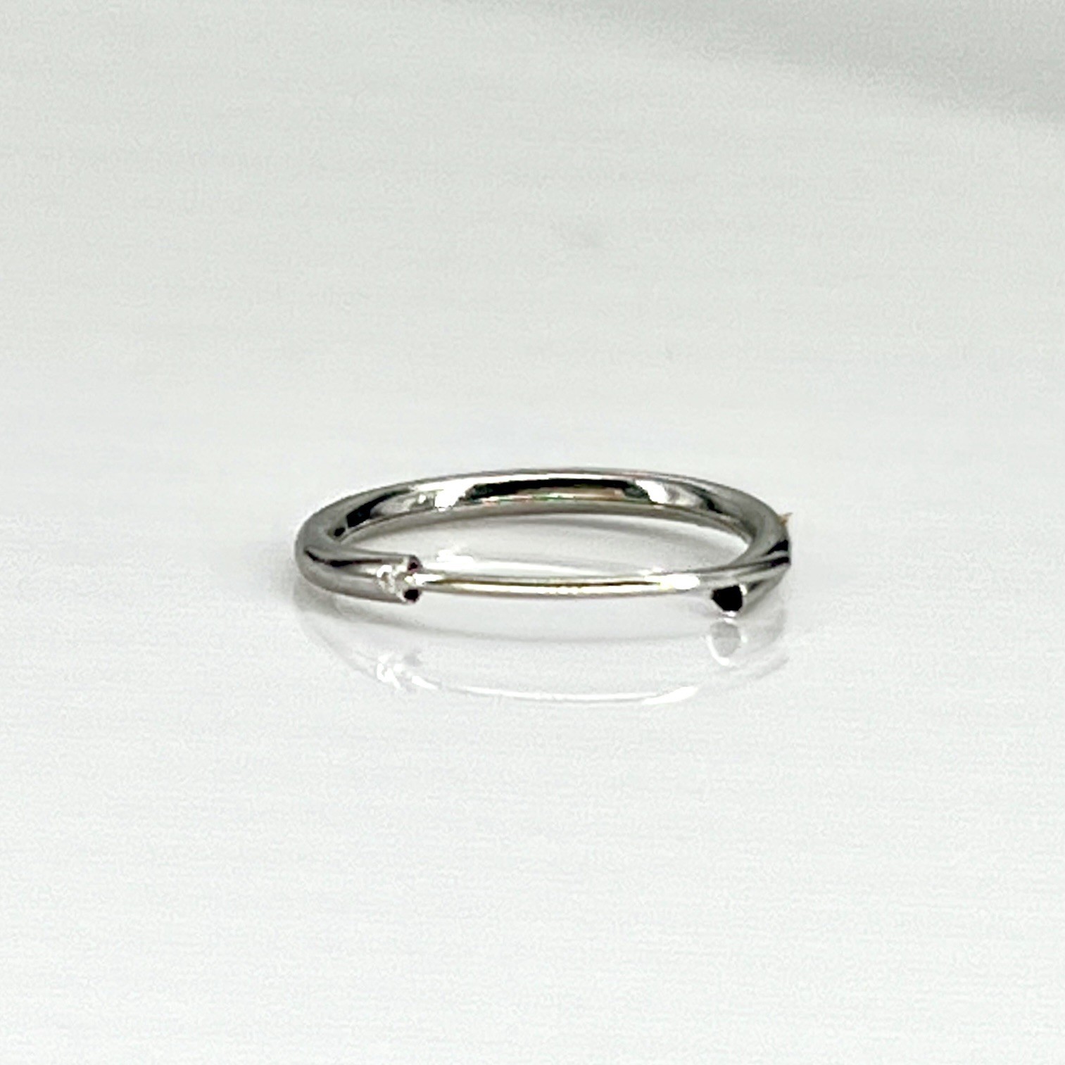 14K White Gold Small 10mm Endless Hoop Earrings .20g – New