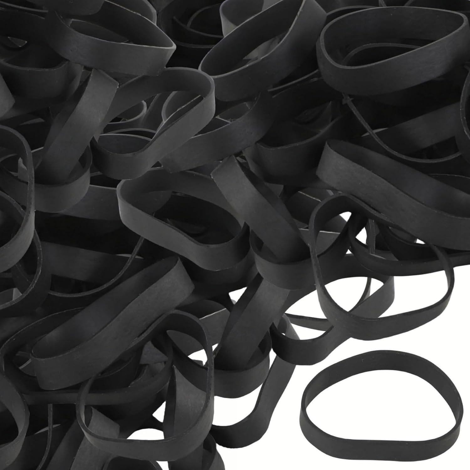 Tactical Rubber Bands Size #84, 50 Pcs Black Thick Wide Strong Heavy Duty Rubber