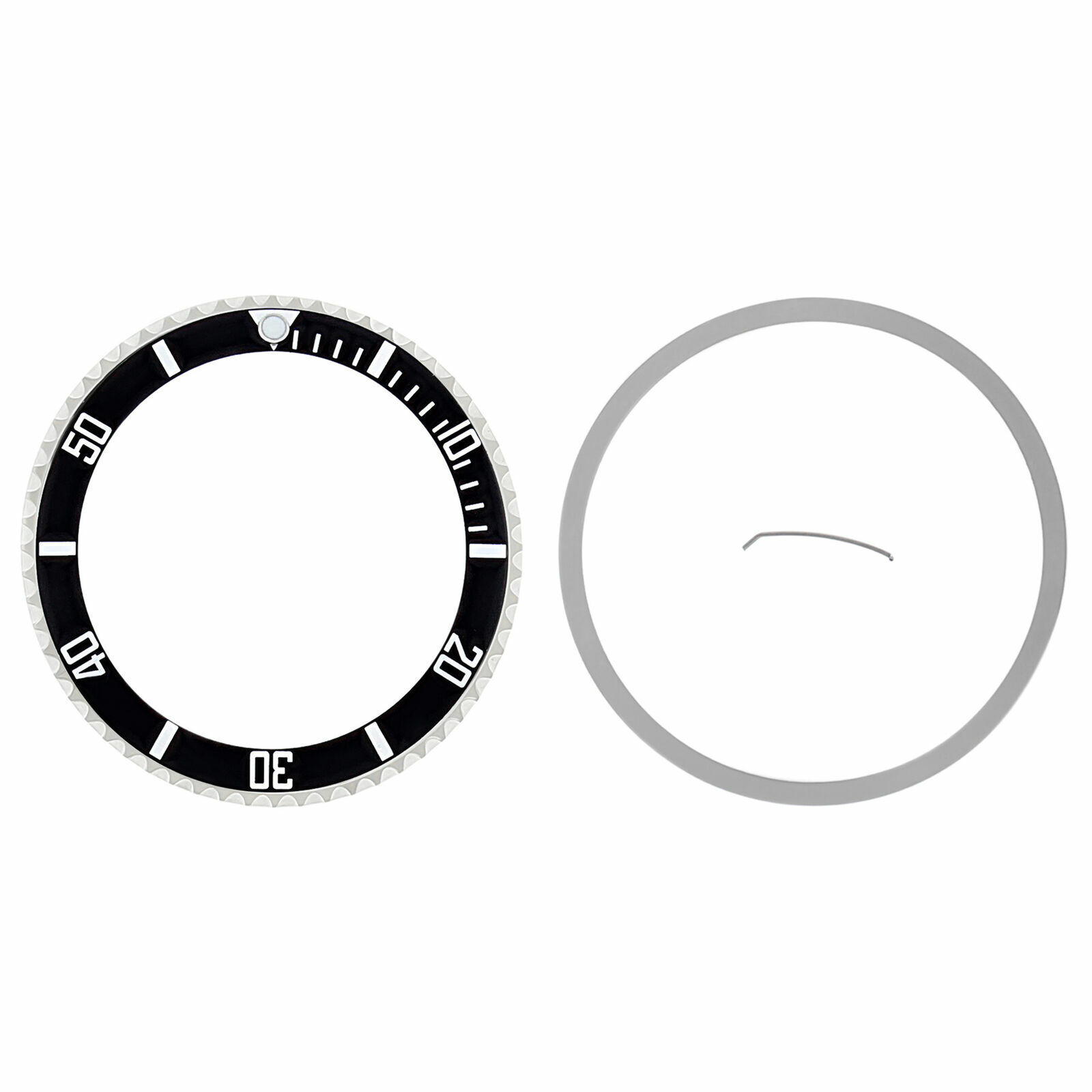 Bezel & Insert Rotating Kit For Rolex No Date Submariner 14060, 14060M Black