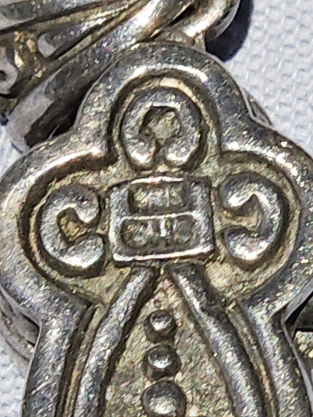 Vintage Sterling Silver Prayer Box Cross Pendant 1″L 8.2g