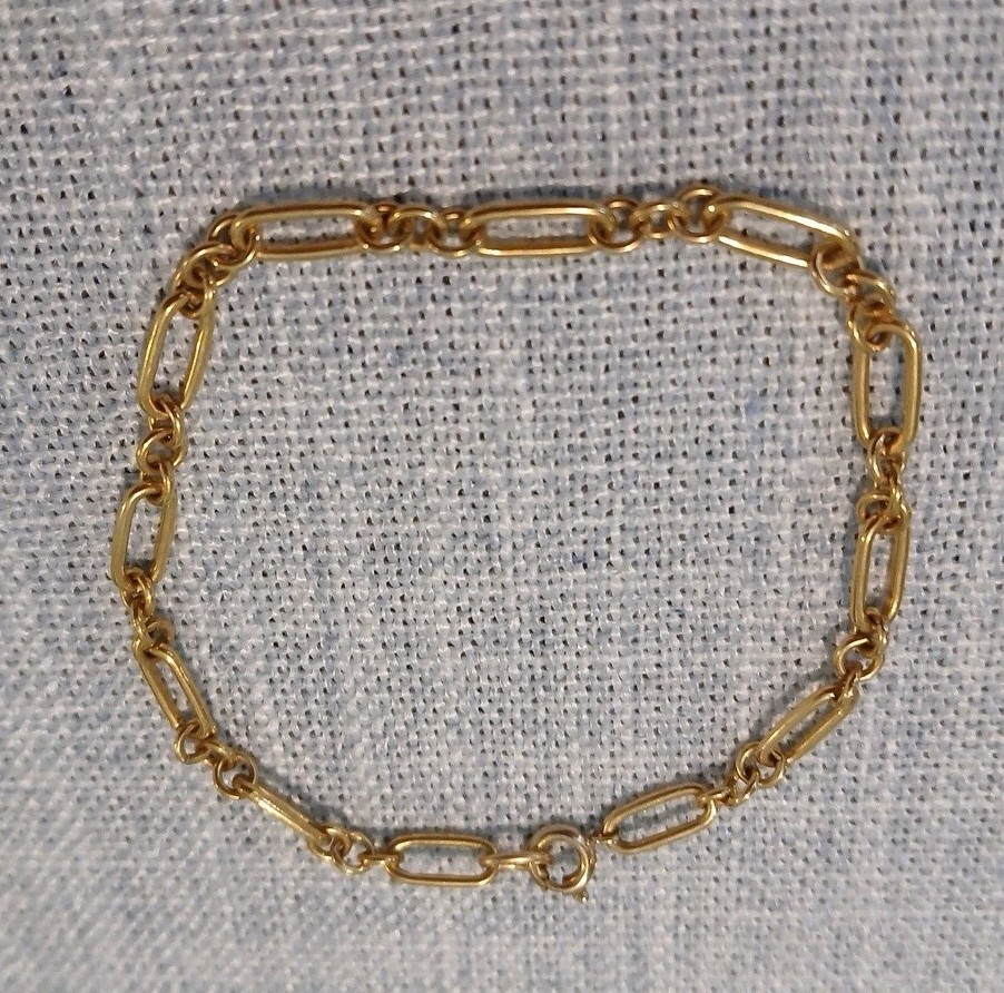 1/20 12Kt. Yellow Gold Filled Paperclip Chain Bracelet