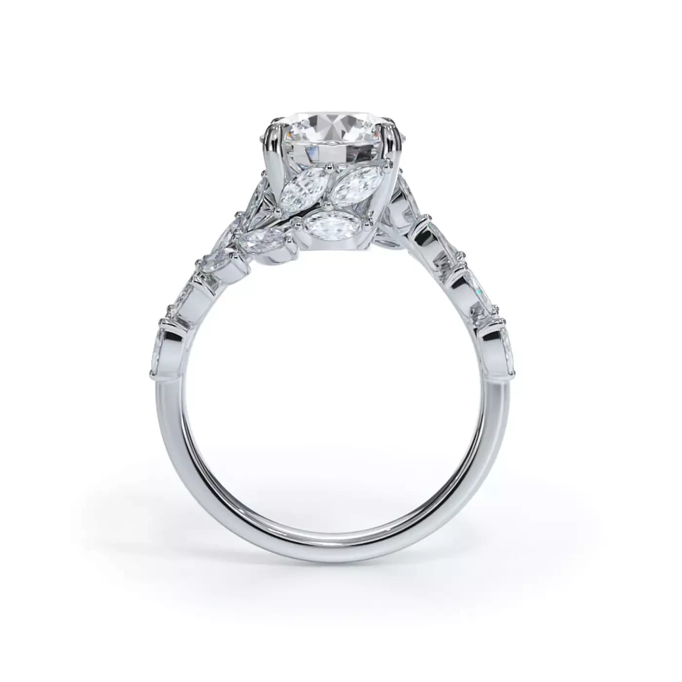 950 Platinum IGI Certified Lab Created Diamond Engagement Ring 4.75 CT Round Cut
