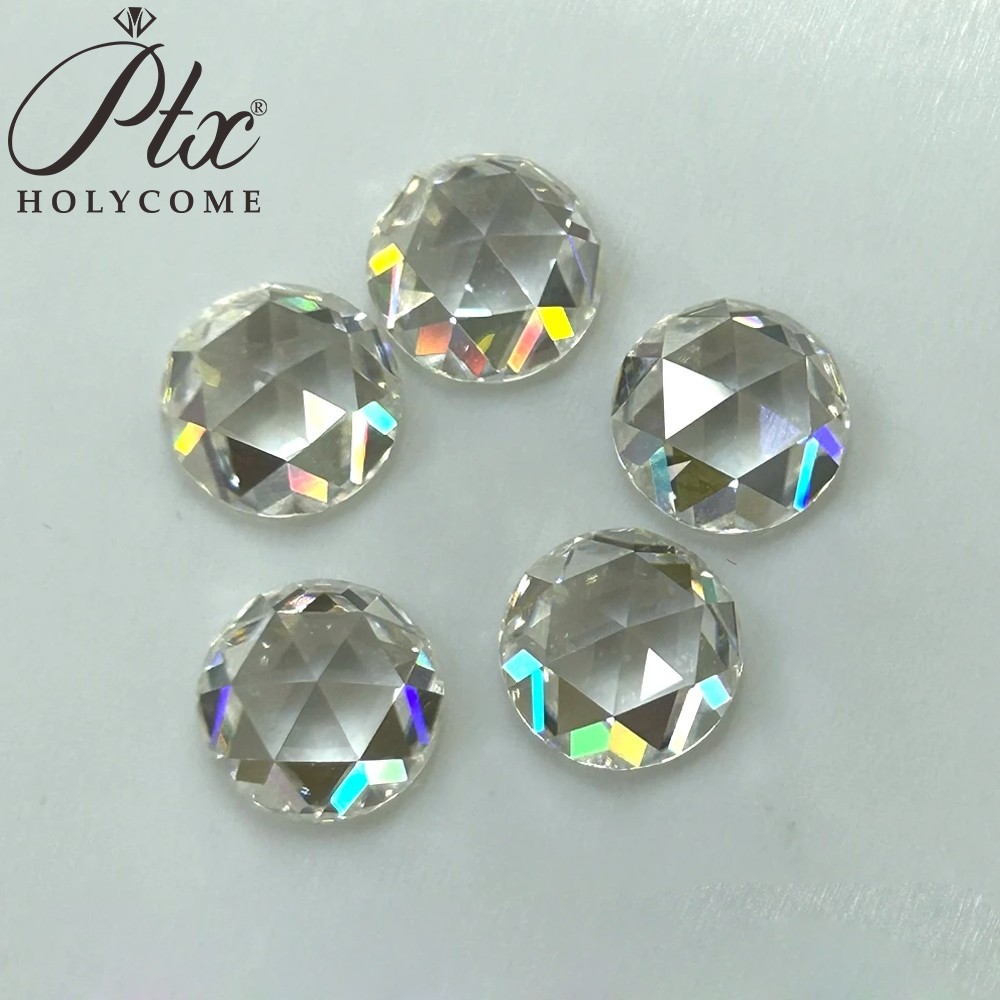 2-12mm Round Shape Flat Rose Cut Moissanite Loose Stone D Color VVS1 Gemstones