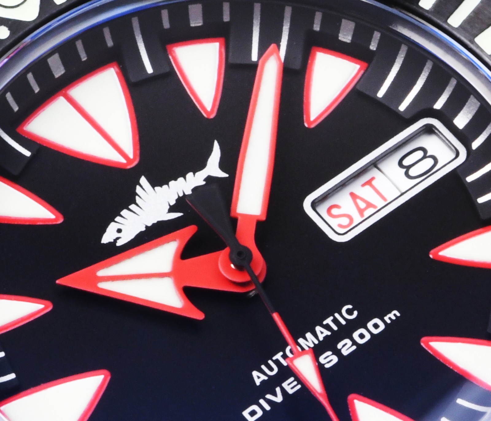 Heimdallr Ocean Monster NH36A Day Date Automatic 200M Diver Watch C3 316L Sharky