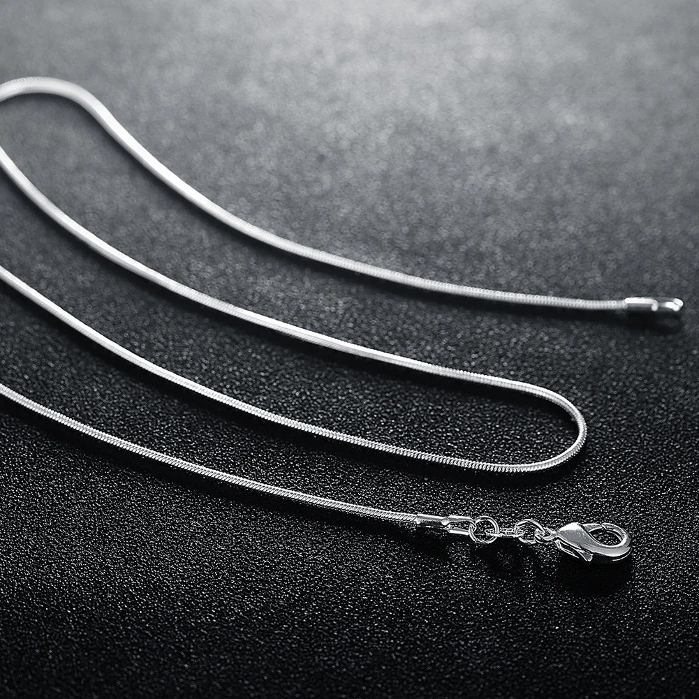10PCS wholesale 925 sterling solid silver 1MM 16-30inch snake chain necklace USA