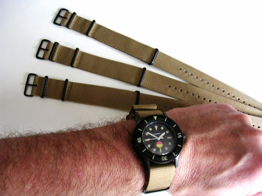 22mm NATO ® strap watch band Nylon PVD Military Sport stitched bonded IW SUISSE